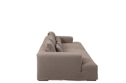 Housse Fauteuil + 9 cousins Lin XXL Vieux Rose