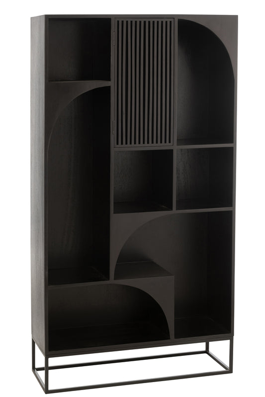 Etagère Bois De Manguier/Mdf Noir