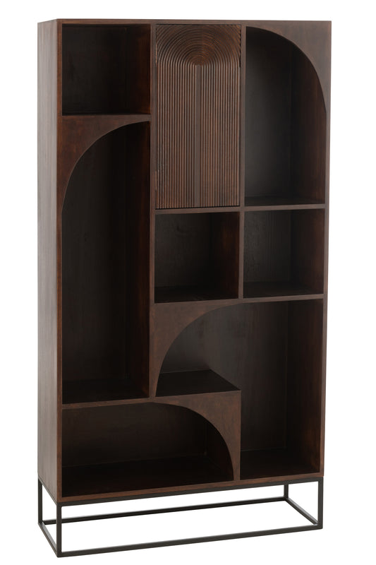 Etagère Bois De Manguier/Mdf Brun